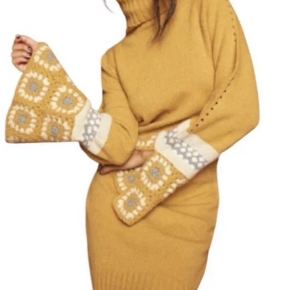 Lulu's Warm Mustard Knit Sweater